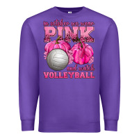 Purple In October We Wear Pink and Watch Volleyball Premium Sweatshirt - texasbilliewilder