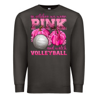 Smoke In October We Wear Pink and Watch Volleyball Premium Sweatshirt - texasbilliewilder
