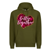 Army Green Better together Valentine's Day Premium Hoodie - HowdyJamesFarm