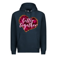 Navy Better together Valentine's Day Premium Hoodie - HowdyJamesFarm