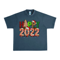 Midnight Navy happy 2022 with christmas tree cake Urban Heavy Tee - AdoDesignShop