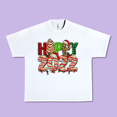 Happy 2022 With Christmas Tree Cake Urban Heavy Tee Designed By Adodesignshop
