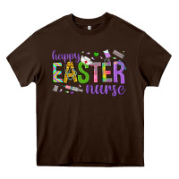 Chocolate Brown happy easter nurse Heavy Core Tee - Neo Western