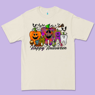 Happy Halloween Tooth Premium Tee Designed By Racoondesign