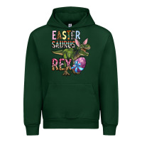 Forest Green Easter Saurus Rex Urban Hoodie - OliviaCreatesArt