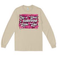 Mushroom This is what a survivor looks like Breast Cancer Long Sleeve Tee - NancyCooperArtShop
