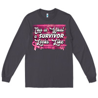 Smoke This is what a survivor looks like Breast Cancer Long Sleeve Tee - NancyCooperArtShop