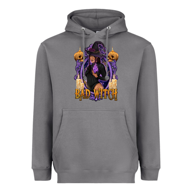 Bad Witch Black Woman Heavyweight Hoodie by texasbilliewilder | Teevron