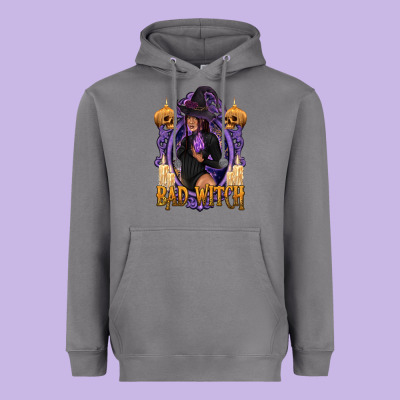 Bad Witch Black Woman Heavyweight Hoodie Designed By Texasbilliewilder