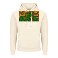 Vintage Artic sunflowers and cactus license plate Vintage Hoodie - Artiststas