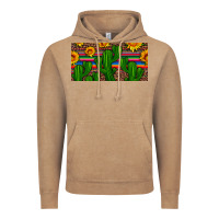 Vintage Coffee sunflowers and cactus license plate Vintage Hoodie - Artiststas