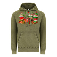 Vintage Olive Christmas elfs coffee Vintage Hoodie - Jasminsmagicworld