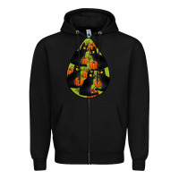 Black Black Cat Halloween Teardrop Zipper Hoodie - LillyAllenDesigns