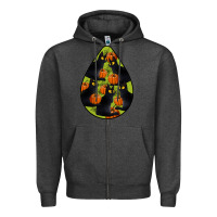 Charcoal Heather Black Cat Halloween Teardrop Zipper Hoodie - LillyAllenDesigns