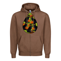 Chestnut Black Cat Halloween Teardrop Zipper Hoodie - LillyAllenDesigns