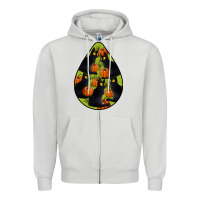 Dove Grey Black Cat Halloween Teardrop Zipper Hoodie - LillyAllenDesigns