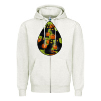 Oatmeal Heather Black Cat Halloween Teardrop Zipper Hoodie - LillyAllenDesigns
