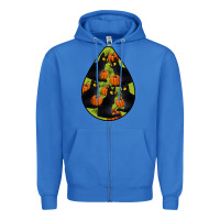True Royal Black Cat Halloween Teardrop Zipper Hoodie - LillyAllenDesigns