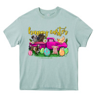 Happy Easter Truck With Farm Animal Heavy Core Tee | Teevron