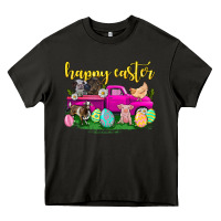 Asphalt happy easter truck with farm animal Heavy Core Tee - Neo Western