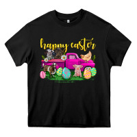 Black happy easter truck with farm animal Heavy Core Tee - Neo Western