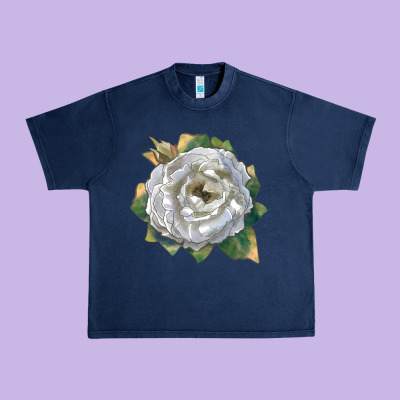 Pillow Fight Rose Urban Heavy Tee Designed By Lillyallendesigns