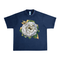 Navy pillow fight rose Urban Heavy Tee - LillyAllenDesigns