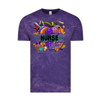Cloud Purple halloween nurse pumpkin Vintage Tee - NancyCooperArtShop