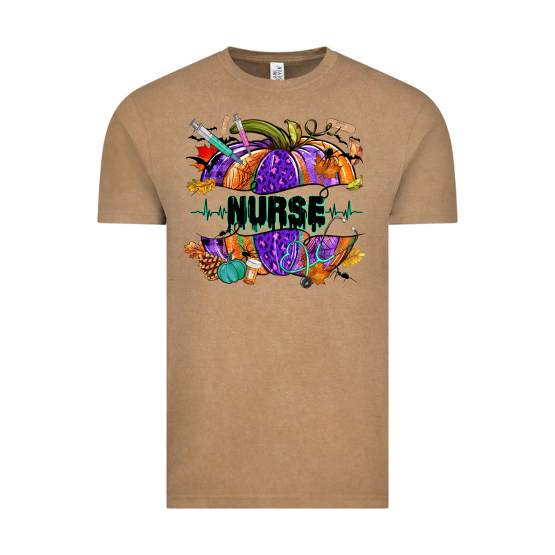 Halloween Nurse Pumpkin Vintage Tee by NancyCooperArtShop | Teevron