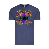 Vintage Denim halloween nurse pumpkin Vintage Tee - NancyCooperArtShop