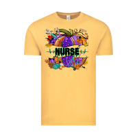 Vintage Mustard halloween nurse pumpkin Vintage Tee - NancyCooperArtShop