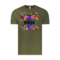 Vintage Olive halloween nurse pumpkin Vintage Tee - NancyCooperArtShop