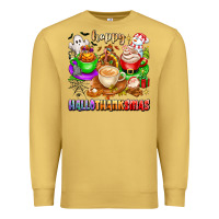Antique Gold happy hallothanksmas coffee cups with ghost turkey Premium Sweatshirt - texasbilliewilder