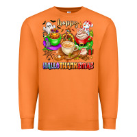 Carrot happy hallothanksmas coffee cups with ghost turkey Premium Sweatshirt - texasbilliewilder