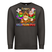 Smoke happy hallothanksmas coffee cups with ghost turkey Premium Sweatshirt - texasbilliewilder