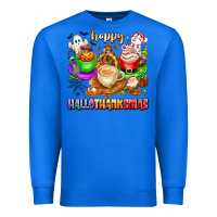 True Royal happy hallothanksmas coffee cups with ghost turkey Premium Sweatshirt - texasbilliewilder