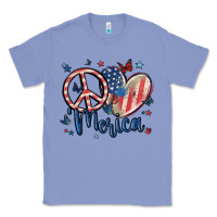 Colony Blue peace love 'merica Classic Tee - MaliasSmallBusiness