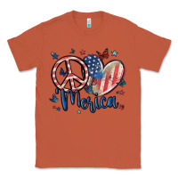 Copper peace love 'merica Classic Tee - MaliasSmallBusiness