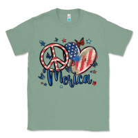 Sage peace love 'merica Classic Tee - MaliasSmallBusiness