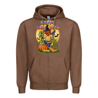 Chestnut happy halloween Zipper Hoodie - LillyAllenDesigns