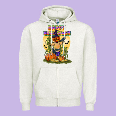 Happy Halloween Zipper Hoodie Designed By Lillyallendesigns