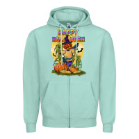 Seafoam happy halloween Zipper Hoodie - LillyAllenDesigns