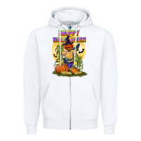 White happy halloween Zipper Hoodie - LillyAllenDesigns