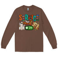 Chestnut service mode on Long Sleeve Tee - NancyCooperArtShop