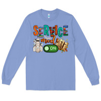 Colony Blue service mode on Long Sleeve Tee - NancyCooperArtShop