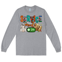 Heather Grey service mode on Long Sleeve Tee - NancyCooperArtShop