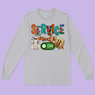 Service Mode On Long Sleeve Tee Designed By Nancycooperartshop