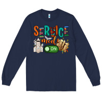 Navy service mode on Long Sleeve Tee - NancyCooperArtShop