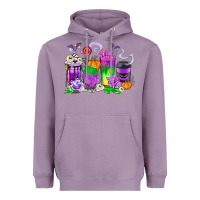 Lavender Halloween Coffee Cups Heavyweight Hoodie - texasbilliewilder