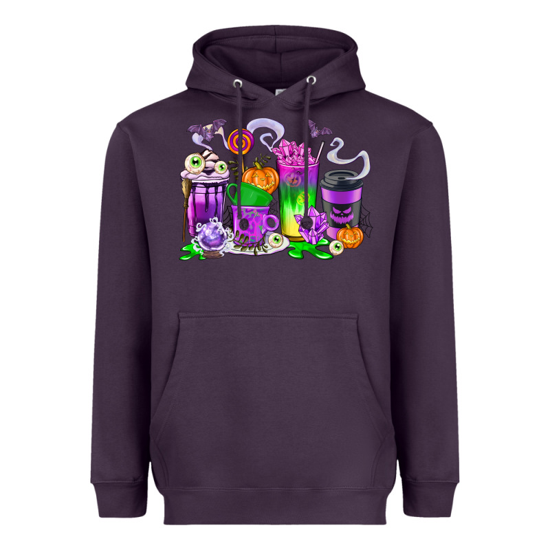 Halloween Coffee Cups Heavyweight Hoodie by texasbilliewilder | Teevron
